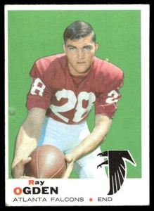 1969 Topps #206 Ray Ogden RC Atlanta Falcons VG-VGEX dent SET BREAK! - Picture 1 of 2