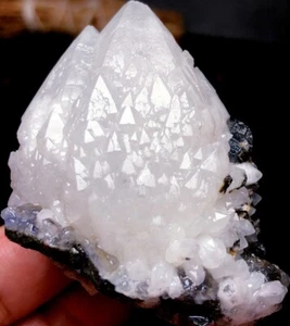 105g NATURAL Castle cactus skeletal Elestial QUARTZ Crystal Point&Fluorite r250 - Picture 1 of 7