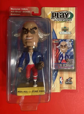 2002 NBA ALL STAR GAME Basketball Mascot Bobblehead Ben Franklin Upper Deck Kobe Cover