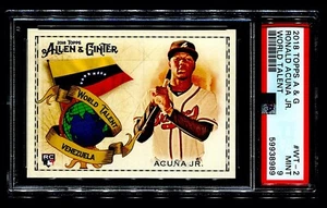 2018 RONALD ACUNA ROOKIE PSA 9 MINT #WT-2 TOPPS A & G WORLD TALENT *SHIPS FREE - Picture 1 of 2