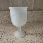 Vintage Avon Flowerfrost Water Goblet Glass Leaf Pattern (no box or candle) cup