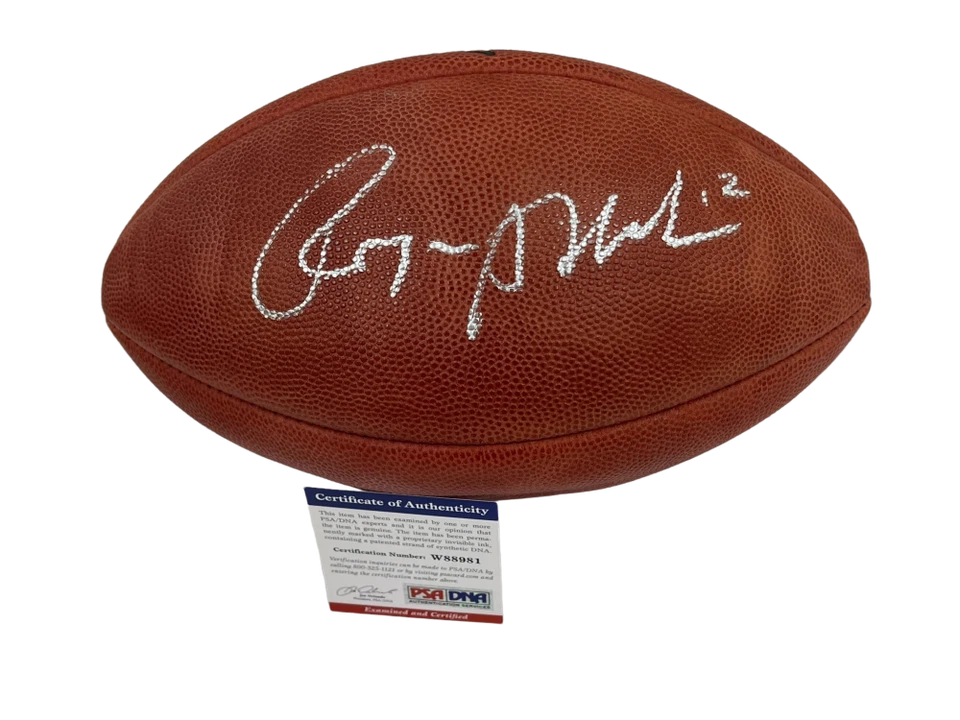 ROGER STAUBACH SIGNED NFL GAME DUKE BALL DALLAS COWBOYS AUTOGRAPH PSA COA 2 - Image 1 of 1