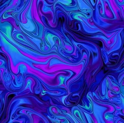 BOLT END 35 INCHES Timeless Treasures Midnight Bloom Marble Swirl Cotton Fabric - Image 1 of 4