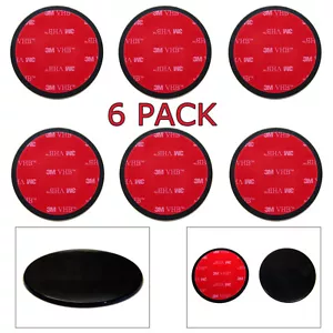 6-Pack 65mm Car Dash Dashboard 3M Adhesive Suction Cup Mount Disc Disk Pad 4 GPS - Picture 1 of 1
