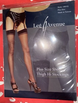 Leg Avenue Retro Nude Banda Top Encaje Top Medias Hasta los Muslos Talla Grande OS Foto 1 de 3