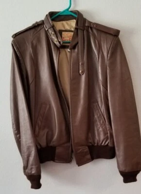 Vintage Gary Gordon, styled by Julesons, leather bomber jack - Image 1 of 4