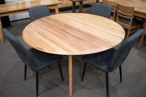 Inverloch 1500mm Round Dining Table - Solid Messmate Timber - Picture 1 of 5