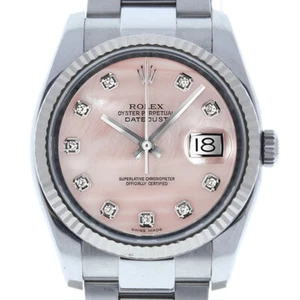 Rolex Datejust 36mm 116234 Unisex Stainless Steel Automatic Pink MOP 1YrWarra... - Picture 1 of 5