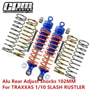 GPM Alu Rear Adjust Shocks 102MM For TRAXXAS 1/10 SLASH RUSTLER 4X4 GPM RC Parts - Picture 1 of 11