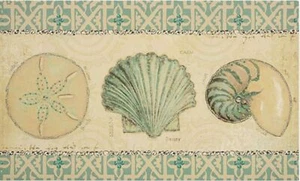 Heavy duty NON SLIP FLOOR / DOORMAT (18"x30") SEALIFE, BEACH TREASURE TRIO, - Picture 1 of 12