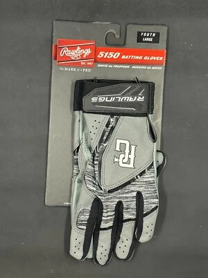 Nuevos Guantes de Bateo Juvenil Rawlings 5150 Negros Grandes Edición Especial Juego Perfecto Foto 1 de 2