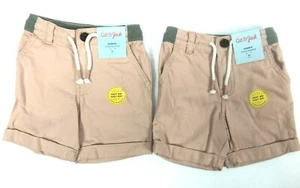 Cat & Jack Toddler Pull On Pink Shorts SET OF 2 Sz 2T Elastic Waist Drawstring - Picture 1 of 3