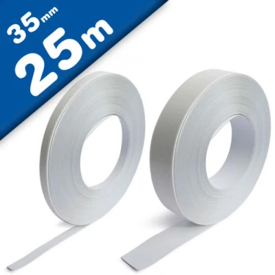 Metallband selbstklebend weiß, Breite 35 mm, Rolle 25 m - Haftgrund für Magnete - Bild 1 von 4