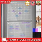 2Pcs Dry Erase Board Calendar Multi-Use 16x12 In Clear for Kitchen Refrigerator