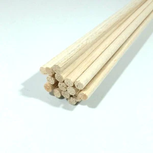 Paquete a granel de 10 pasadores redondos de balsa 6 mm x 450 mm (1/4 X18 pulgadas) flotador de pesca ideal. - Imagen 1 de 3