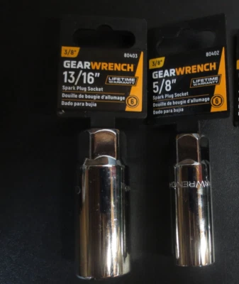 GEARWRENCH 3/8" SPARK PLUG SOCKET SET - 5/8" (80402) & 13/16" (80403) - Image 1 of 3