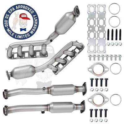 4X Catalytic Converters For 2004-2015 Nissan Titan 5.6L Front + Rear EPA - Image 1 of 4