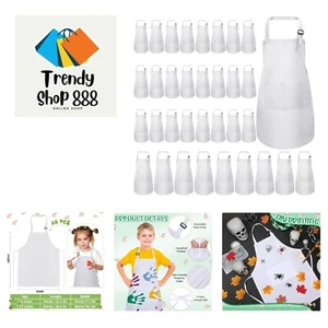 35 Pcs Children Artists Aprons Adjustable Chef Apron Kids Painting Aprons for... - Picture 1 of 7