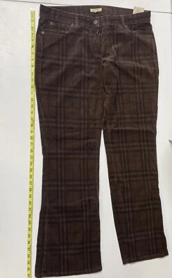 Pantalones de pana Burberry vintage para mujer EE. UU. 14 algodón marrón Reino Unido 16 Italia Foto 1 de 4