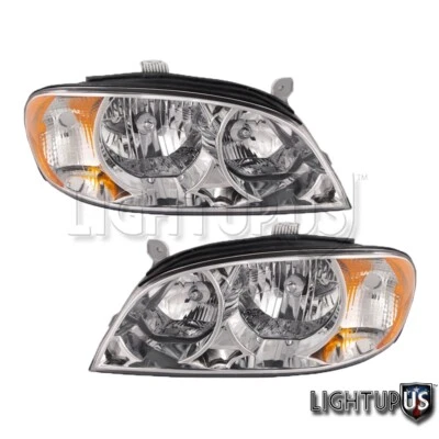 Fits 2002-2004 KIA SPECTRA Sedan Left Right Sides Pair Headlights Headlamps Foto 1 de 2