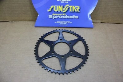 80-01 YAMAHA YZ80 & 85-00 XT350 &95-21 TW200 STEEL REAR SPROCKET 428 51T SUNSTAR - Image 1 of 4