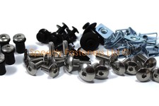 Yamaha YZF R6 Edelstahl Verkleidung Schrauben Frontscheibe Klammer Kit 1998-2002