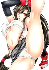 Tifa Lockheart FF7 Waifu Anime Sticker Weatherproof 6" Car Decal Final Fantasy 7 - Picture 1 of 1