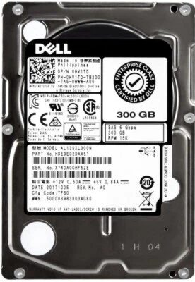 Hard Drive Dell 0HV1TD HV1TD 300GB 15000RPM 64MB SAS-2 AL13SXL300N 2.5'' Inch - Image 1 of 3
