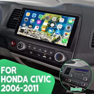 For Apple CarPlay For Honda Civic 2006-2011 Android 13 Car Stereo Radio GPS Nav - Picture 1 of 16