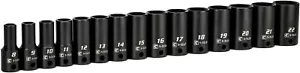 Capri Tools 3/8 in Drive Semi-Deep Impact Sockets Set Metric 8 to 22 mm 15-Piece - Picture 1 of 7