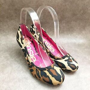 Kensie Girl Womens Lisa  Size 5.5 B Brown Slip On Cheetah Print 2.5" Heels Pumps