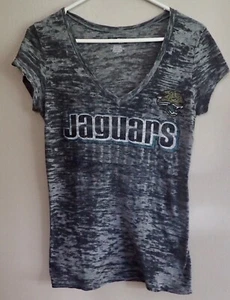 Women’s NFL Team Apparel Jacksonville Jaguars Burnout Shirt Large - Picture 1 of 4