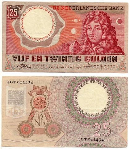 NETHERLANDS 25 Gulden (10.04.1955) Pick 87, Very Fine Cover
