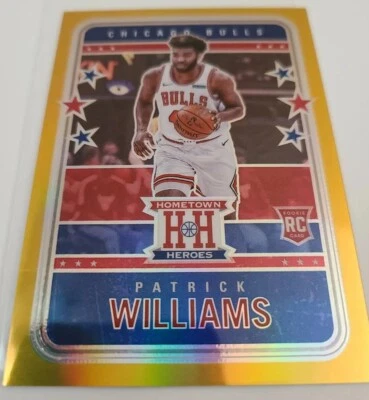 2020-21 Chronicles Hometown Heroes Patrick Williams GOLD RC #6/10 Bulls Rookie - Image 1 of 4