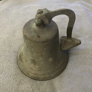 Vintage Brass Boat Bell W/Wall Support (Missing Inside Piece) 7” Diameter - Picture 1 of 6