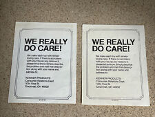 Kenner Vintage Star Wars Mail Away Mailer We Really Do Care Insert - Lot Of 2