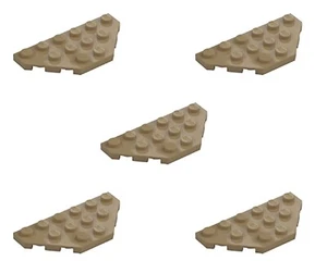 5 nuevas placas de cuña LEGO Dark Tan 3x6 2419 corte esquinas placa ángulo esquina - Imagen 1 de 6