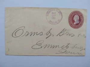 Minnesota: Kinbrae 1885 Brief, Violet Nobles County Stempel, DPO - Bild 1 von 2