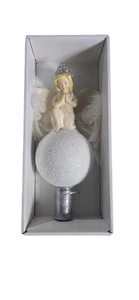Angel Christmas Tree Topper 2005 Simply Shabby Chic Target White Glitter  - Picture 1 of 10