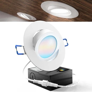 Sunco verstellbare Einbaubeleuchtung 4 Zoll LED, abgewinkelte Richtung Augapfel Dose... - Bild 1 von 6