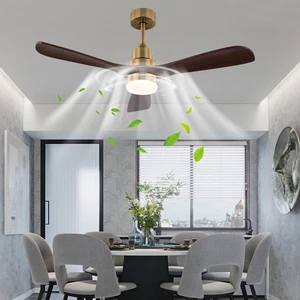 48 Inch 3 Colors LED Ceiling Fan Light w/ Remote Control Fan Light Timer 40W - Picture 1 of 20