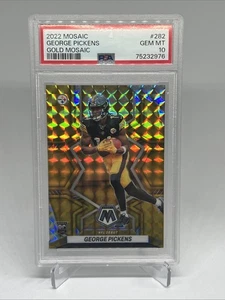 2022 Panini Mosaic George Pickens NFL Debut Gold Prizm /10 RC PSA 10 - Picture 1 of 2