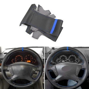 DIY Blue-strip Steering Wheel Cover For Toyota Avensis 2003 2004 2005 2006 2007 - Picture 1 of 10