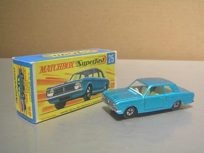 Matchbox Superfast MB25 Ford Cortina Metallic Blue made in England NMIB - Image 1 of 4