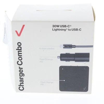 Verizon Cargador Combo Pared Coche y Cable USB-C a 8 Pin Conector para iPhone Foto 1 de 3