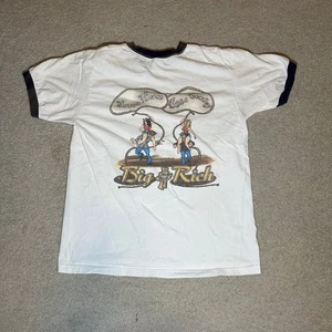Vintage Y2K 2000s Big & Rich Save A Horse Ride a Cowboy Ringer Tee Size M - Picture 1 of 8