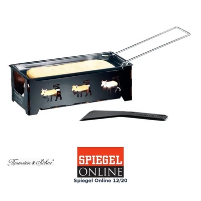 Rosenstein & Söhne Faltbares Teelicht-Raclette für 1 Person, mit Schaber