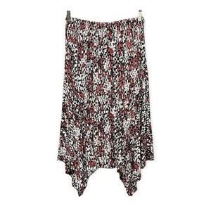 Falda midi Cato para mujer estampado geométrico dobladillo asimétrico cintura elástica talla M - Imagen 1 de 7