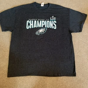 NFL Philadelphia Eagles Super Bowl LII CHAMPION T-shirt Men’s XL Football GREY - Picture 1 of 11