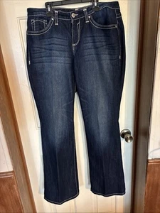 Nine West Damen Gr. 31/12 Blau Bootcut Dark Wash Baumwollmischung Stretch Jeans - Bild 1 von 17